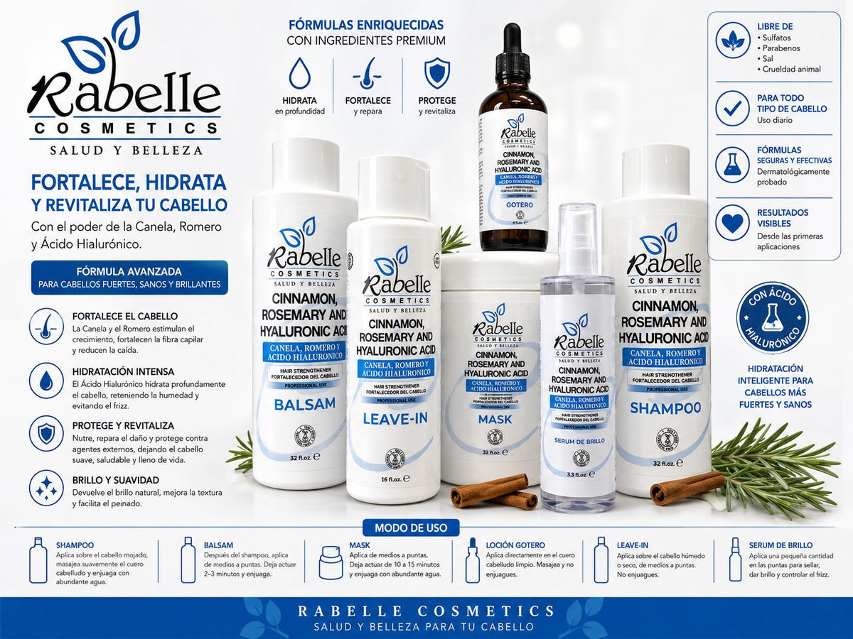 NEW: Cinnamon, Rosemary & Hyaluronic Acid 6-Step Hair Care Kit