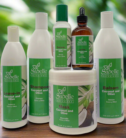 6x Hair Care Kit with Coconut and Olive by Sabelle Cosmetics