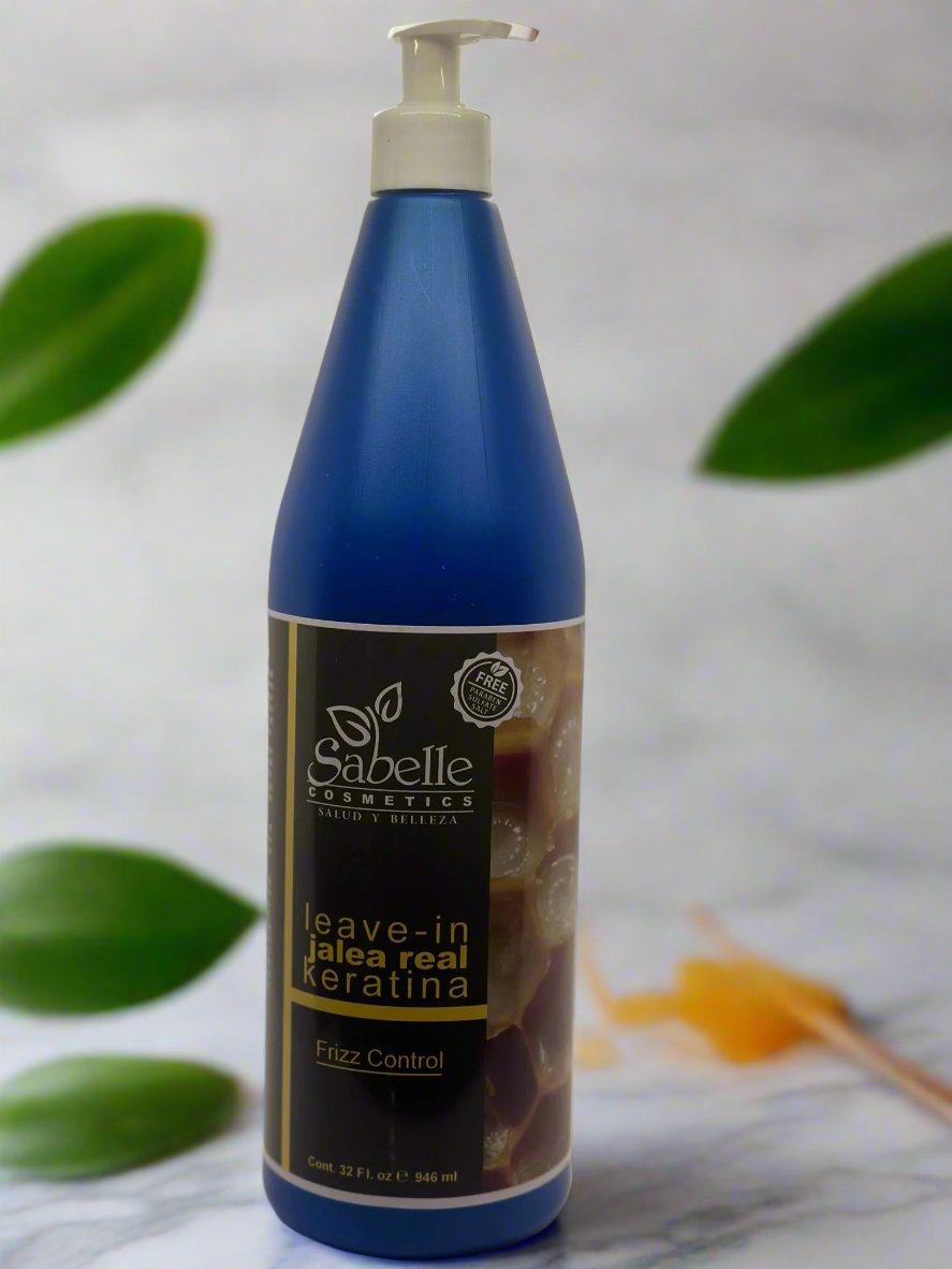 Royal Jelly and Keratin Leave-In Conditioner, 32Fl. Oz blue bottle with black label