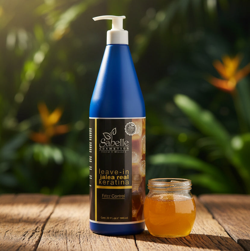 Royal Jelly and Keratin Leave-In Conditioner, 32Fl. Oz blue bottle with black label