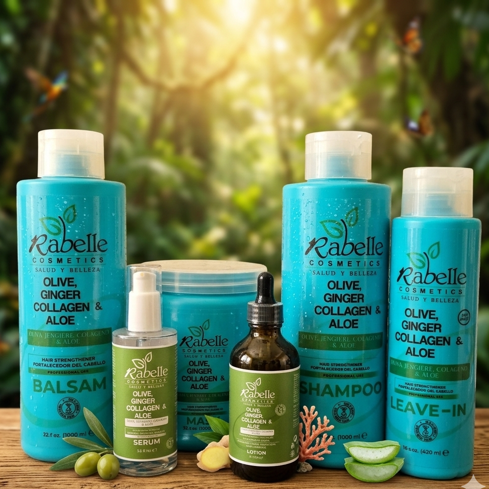 Olive, Ginger, Collagen & Aloe 6-Step Hair Care Kit