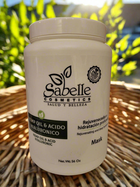 60 oz Hair mask with Hemp and Hyaluronic Acid by Sabelle Cosmetics